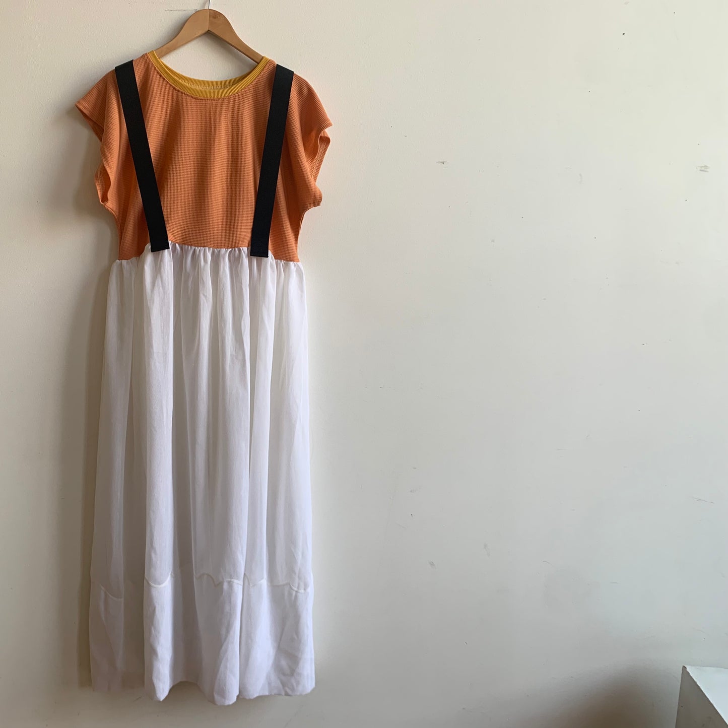CREAMSICLE OVERALL DRESS