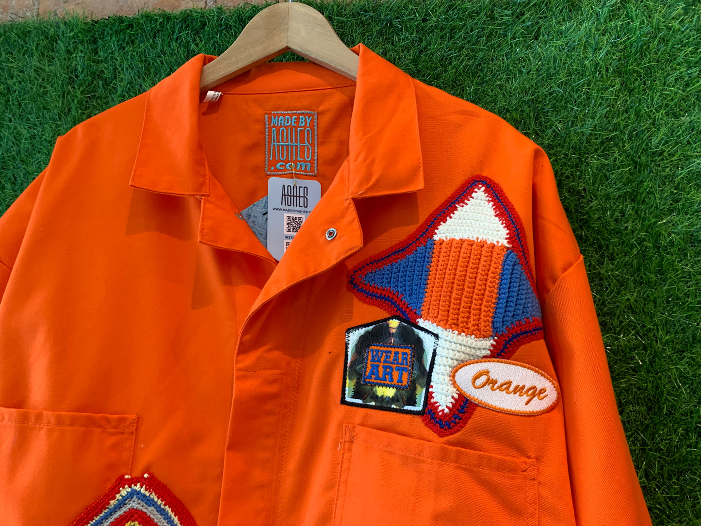 CITRUS ORANGE UTILITY JACKET - CANVAS - ONE OF A KIND