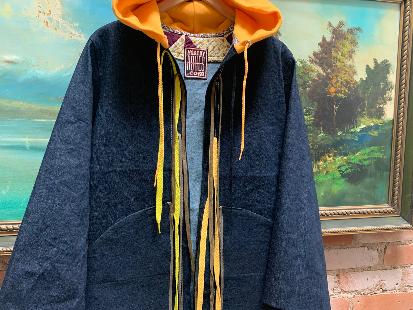 SHOELACE DENIM UTILITY JACKET - ONE OF A KIND