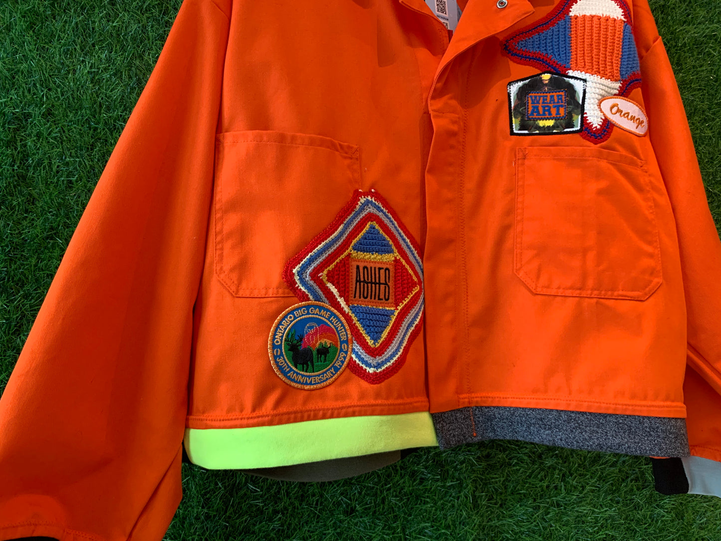 CITRUS ORANGE UTILITY JACKET - CANVAS - ONE OF A KIND