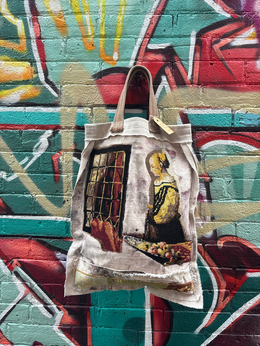 Lady Looking out of Window - Cotton Canvas