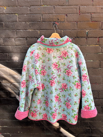 Pink Dreams Flower Quilt Coat