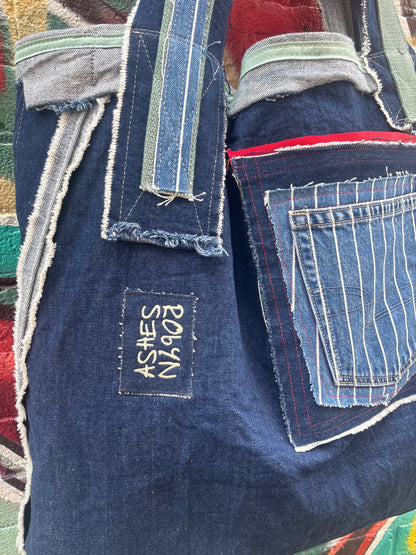 Red & Blue Clown - Denim Tote Bag