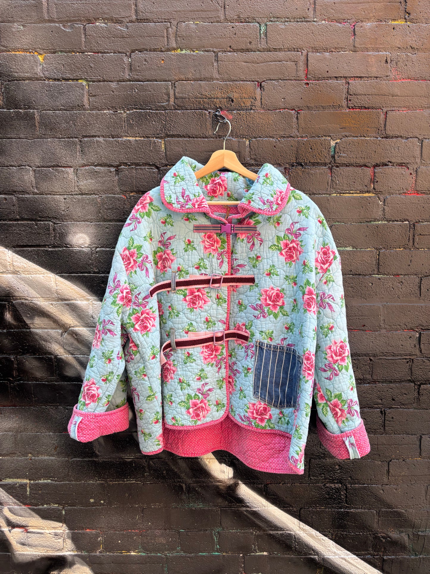 Pink Dreams Flower Quilt Coat