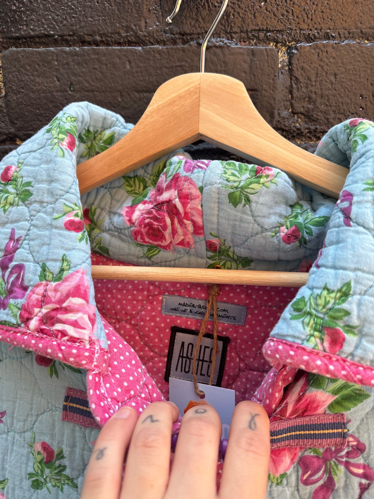 Pink Dreams Flower Quilt Coat