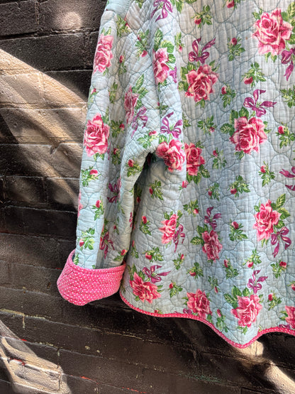 Pink Dreams Flower Quilt Coat