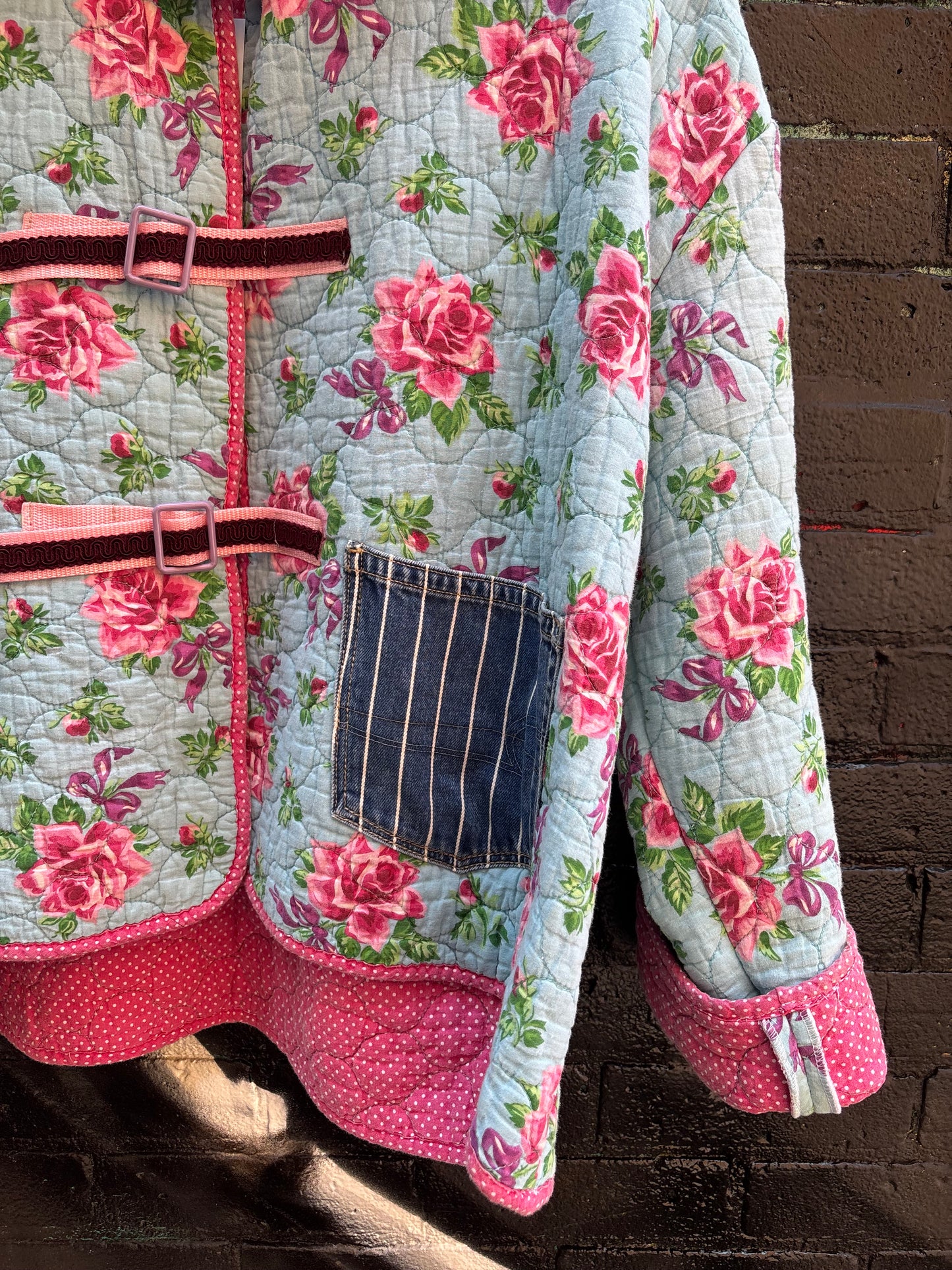 Pink Dreams Flower Quilt Coat