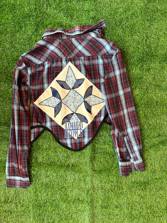 FLUID PATCHWORK BUTTON UP S/M