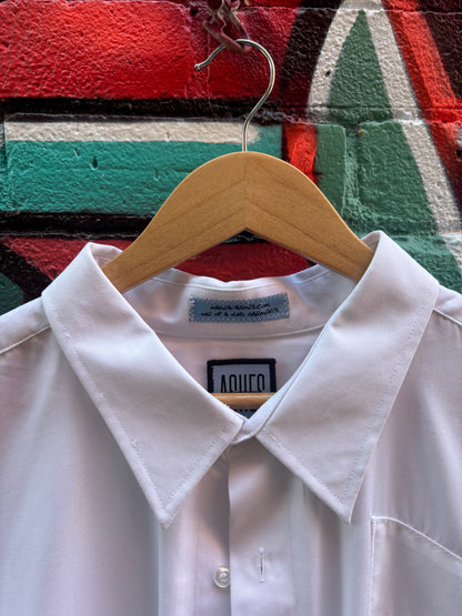 WHITE COLLARED TOP WITH VINTAGE DOILIES