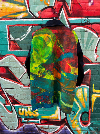 PAINTED CANVAS & DENIM JACKET