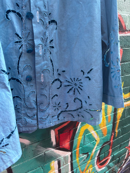 Blue Sky, Hand Dyed Soft Summer Jacket