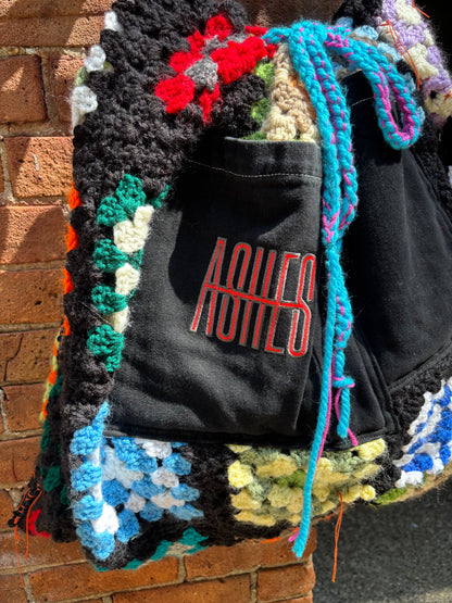 GRANNY SQUARE & DENIM JUMBO TOTE BAG