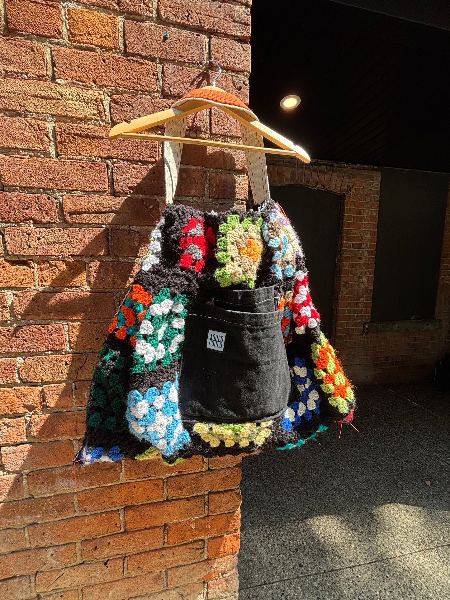 GRANNY SQUARE & DENIM JUMBO TOTE BAG