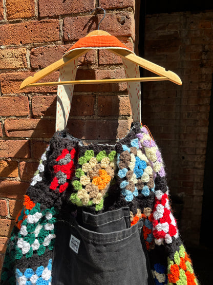 GRANNY SQUARE & DENIM JUMBO TOTE BAG