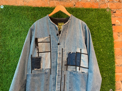 RAW DENIM MAXI JACKET - S/M