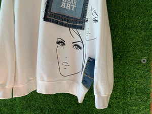 DENIM EYES CREW NECK SWEATER - 3XL