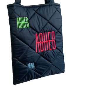 PUFFER TOTE BAG - ASHES PSYCHEDELIC LOGO