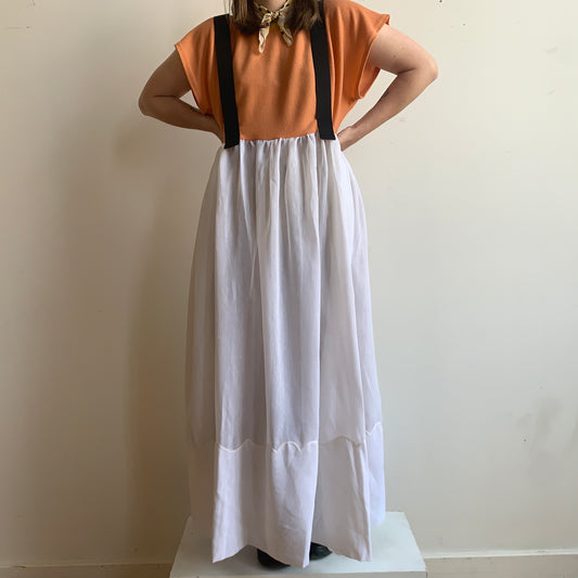 CREAMSICLE OVERALL DRESS