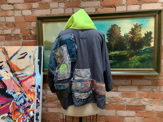 ACID DENIM & QUILT TOP RAW
