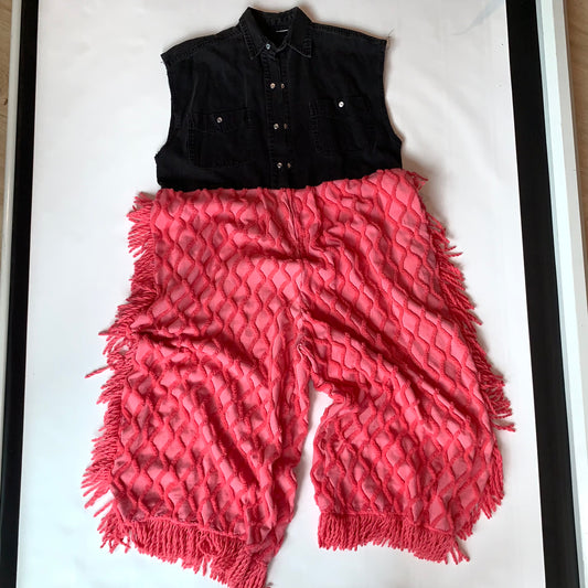 PINK CHENILLE JUMPSUIT